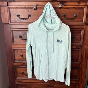 Vineyard Vines Mint hooded long sleeve tee